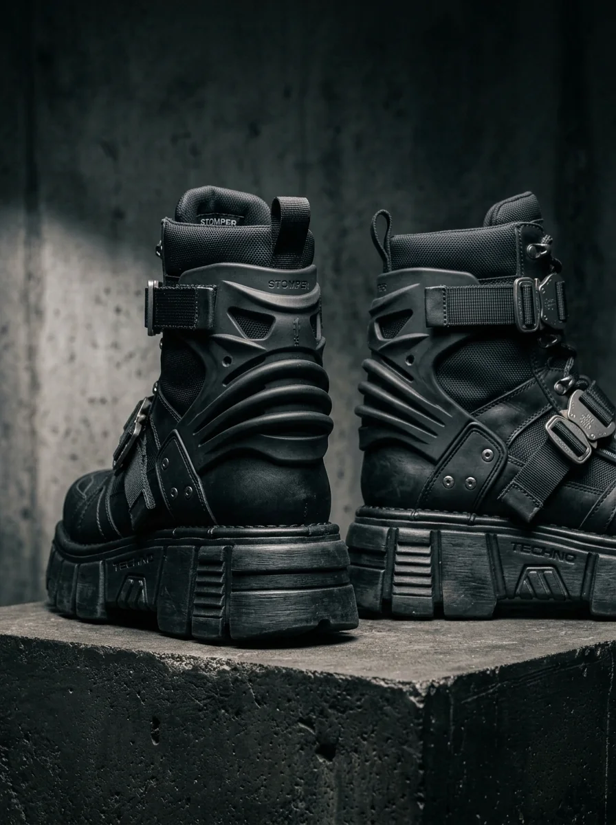 Industrial Sub-Bass Stompers — Rear Ribbed Sole